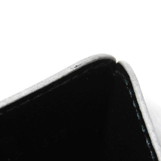 BALENCIAGA Card Case 593812 210IE 8160 Polyurethane x polyester Silver New logo Cash Card Holder
