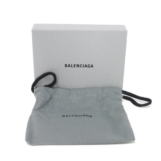 BALENCIAGA Card Case 593812 210IE 8160 Polyurethane x polyester Silver New logo Cash Card Holder