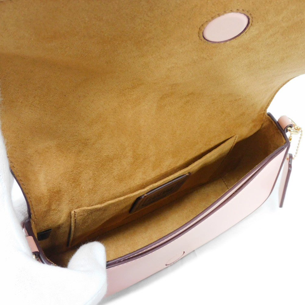 COACH Shoulder Bag CU395 Signature coated canvas x refined calf leather beige Observed by Us Andrea