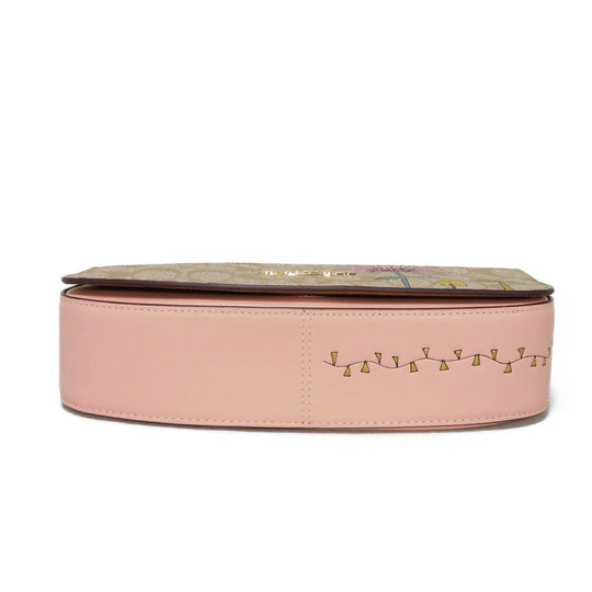 COACH Shoulder Bag CU395 Signature coated canvas x refined calf leather beige Observed by Us Andrea