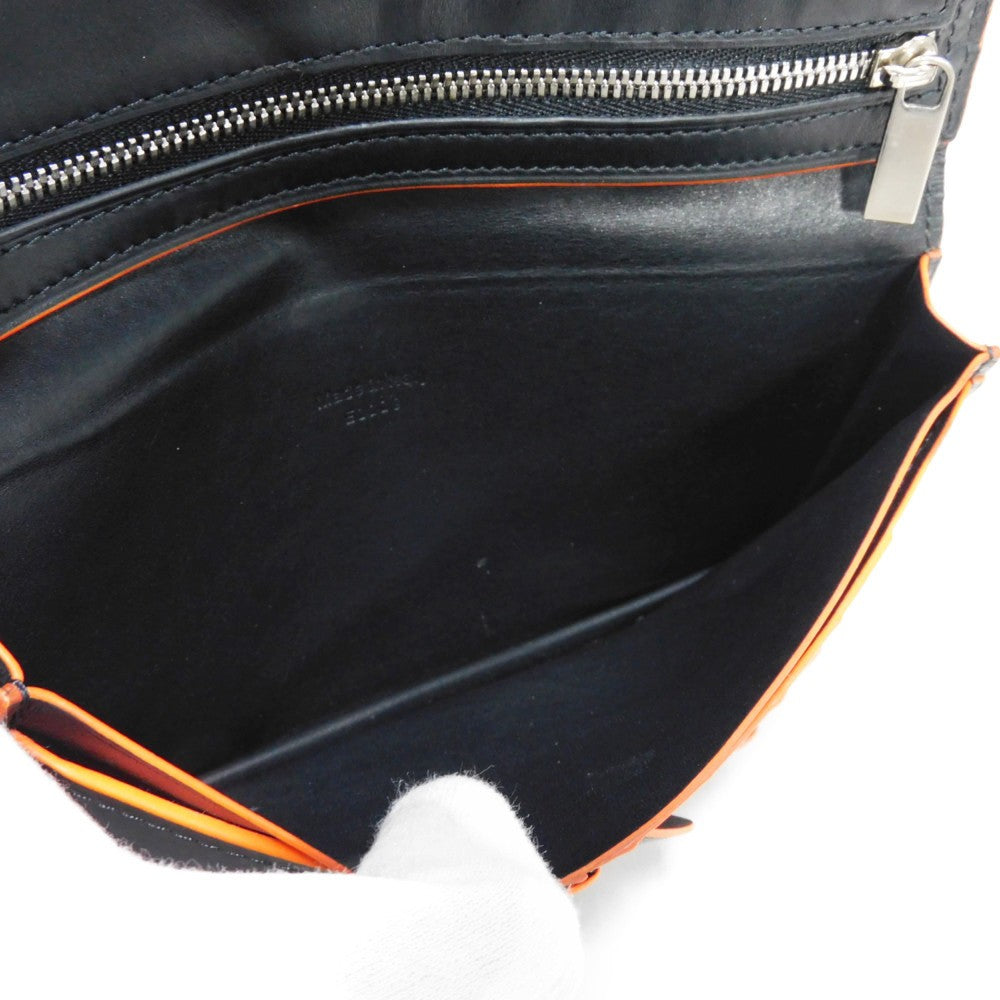 Berluti Long Wallet Purse Venice Calfskin Leather Brown Calligraphy Santal Scritto Leather Zip Long Wallet