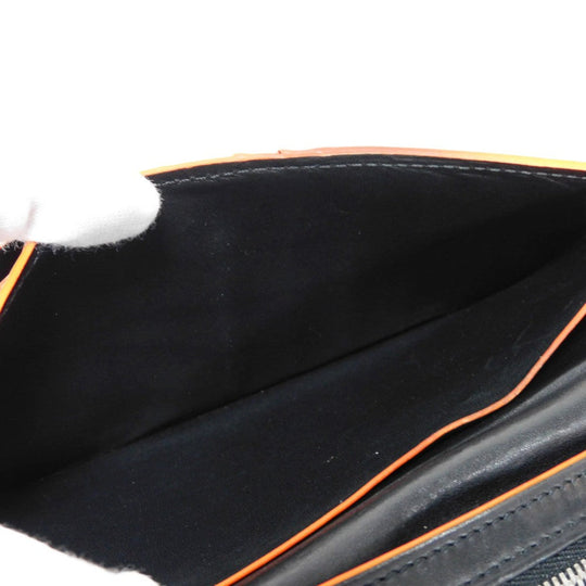 Berluti Long Wallet Purse Venice Calfskin Leather Brown Calligraphy Santal Scritto Leather Zip Long Wallet