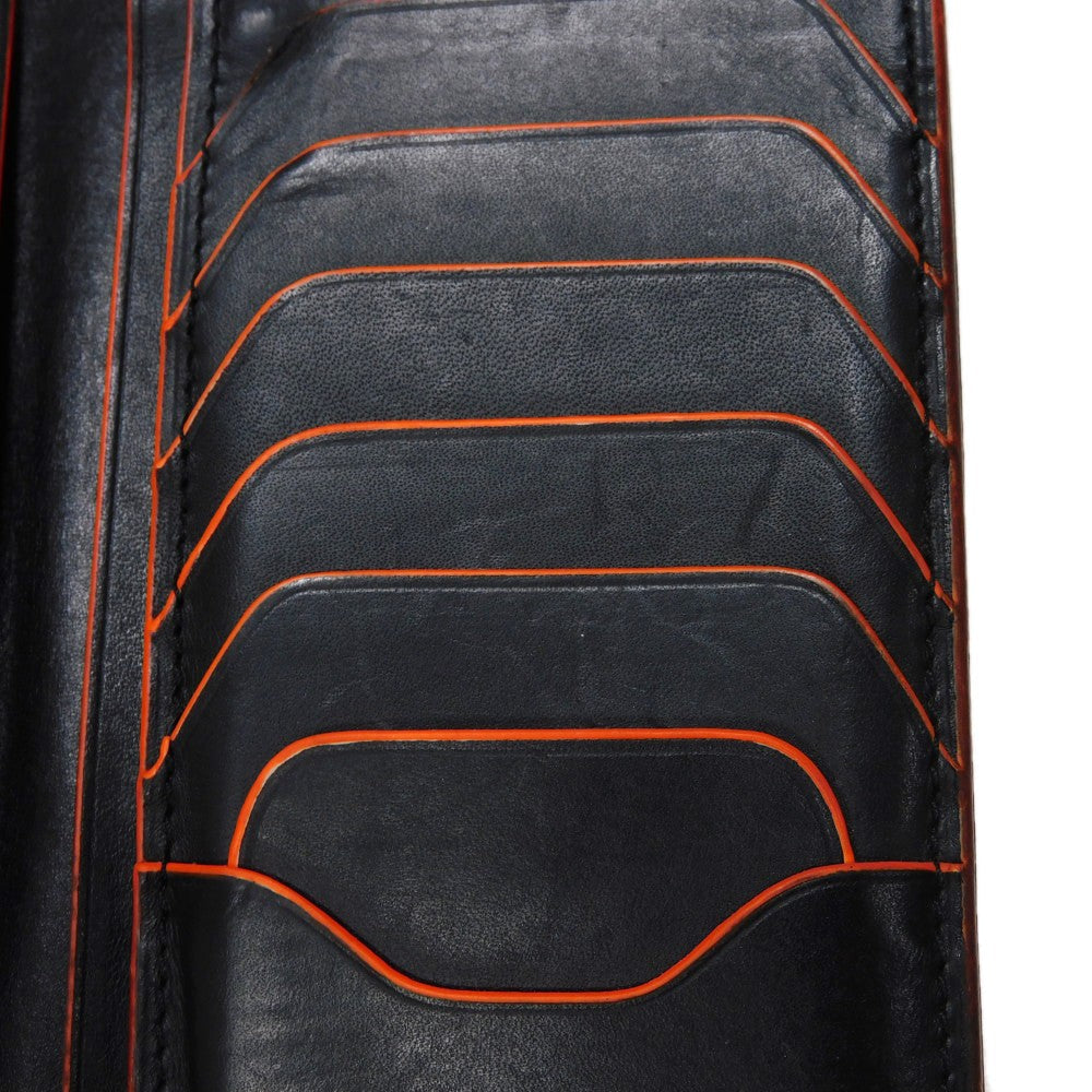 Berluti Long Wallet Purse Venice Calfskin Leather Brown Calligraphy Santal Scritto Leather Zip Long Wallet