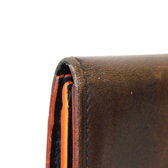 Berluti Long Wallet Purse Venice Calfskin Leather Brown Calligraphy Santal Scritto Leather Zip Long Wallet