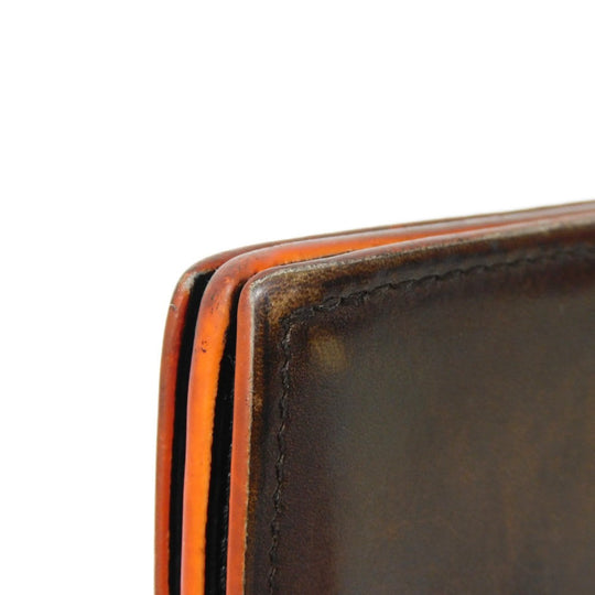 Berluti Long Wallet Purse Venice Calfskin Leather Brown Calligraphy Santal Scritto Leather Zip Long Wallet
