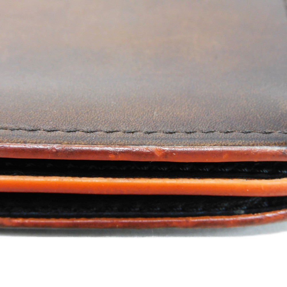 Berluti Long Wallet Purse Venice Calfskin Leather Brown Calligraphy Santal Scritto Leather Zip Long Wallet