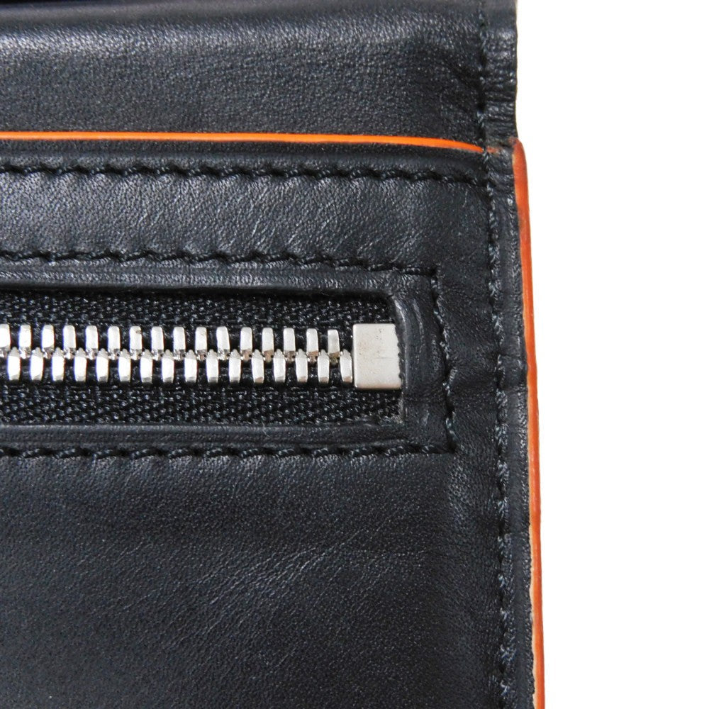 Berluti Long Wallet Purse Venice Calfskin Leather Brown Calligraphy Santal Scritto Leather Zip Long Wallet
