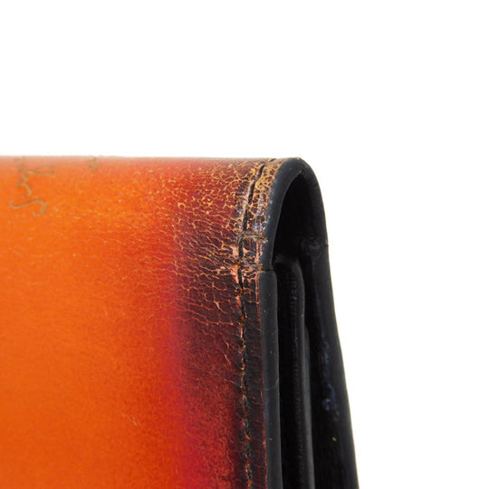 Berluti Long Wallet Purse Venice Calfskin Leather terracotta Calligraphy Santal Scritto Leather Zip Long Wallet