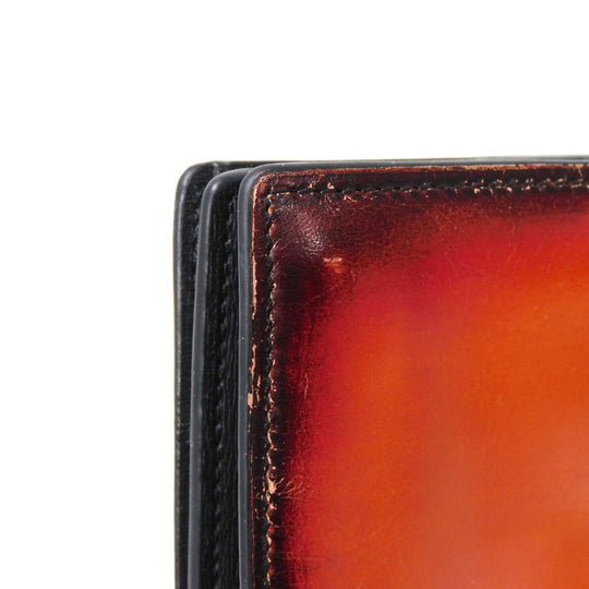 Berluti Long Wallet Purse Venice Calfskin Leather terracotta Calligraphy Santal Scritto Leather Zip Long Wallet