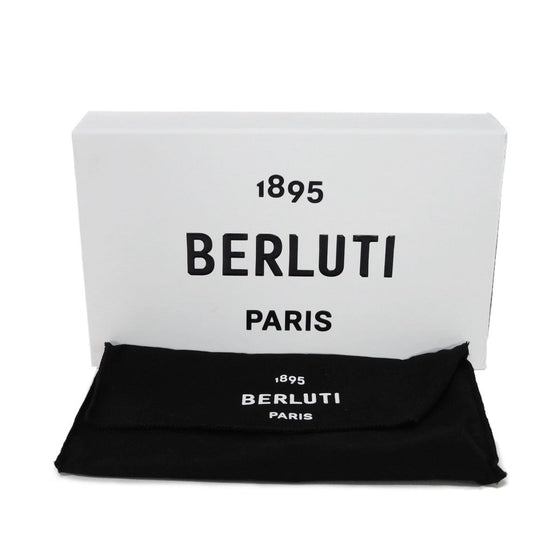 Berluti Long Wallet Purse Venice Calfskin Leather terracotta Calligraphy Santal Scritto Leather Zip Long Wallet