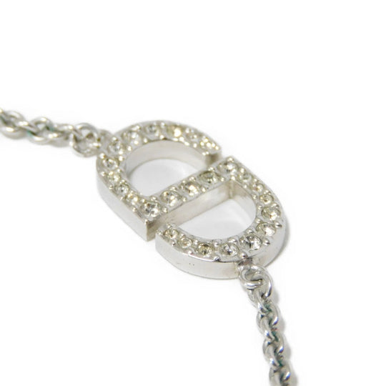 Dior Necklace N2241WOMCY_D001 Rhinestone x metal clear CD logo Petit CD
