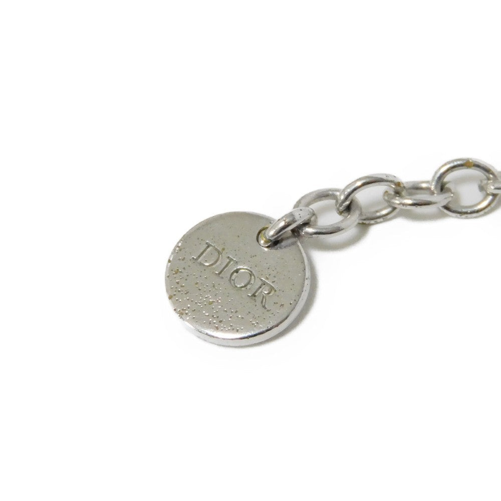 Dior Necklace N2241WOMCY_D001 Rhinestone x metal clear CD logo Petit CD