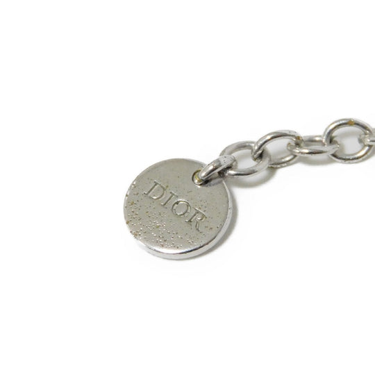 Dior Necklace N2241WOMCY_D001 Rhinestone x metal clear CD logo Petit CD
