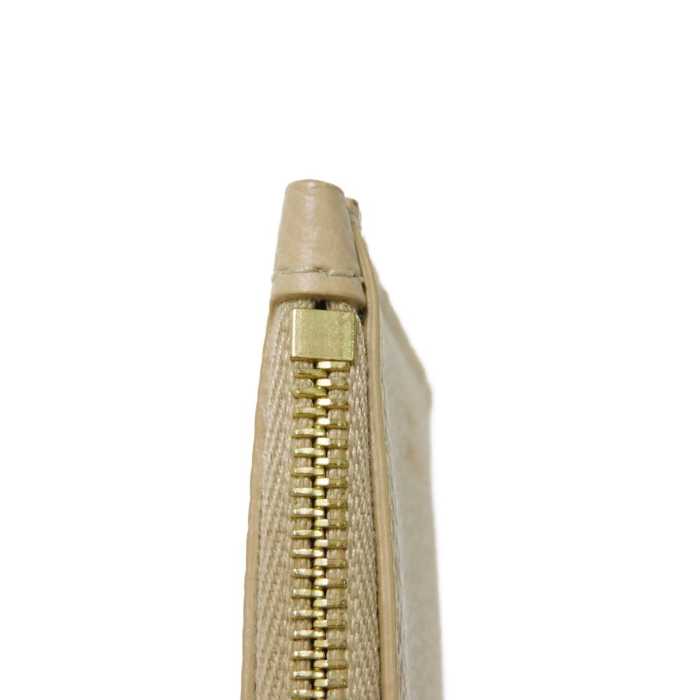 CELINE Coin case 10B683BEL.03ND Grained calfskin (embossed) nude New logo Compact zipped card holder