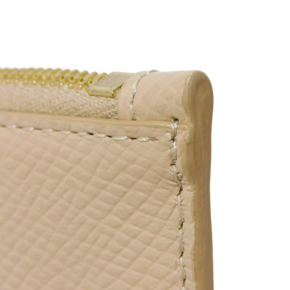 CELINE Coin case 10B683BEL.03ND Grained calfskin (embossed) nude New logo Compact zipped card holder