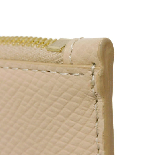 CELINE Coin case 10B683BEL.03ND Grained calfskin (embossed) nude New logo Compact zipped card holder