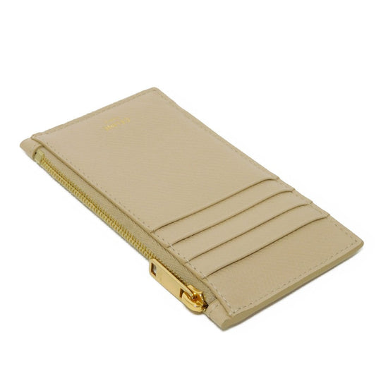 CELINE Coin case 10B683BEL.03ND Grained calfskin (embossed) nude New logo Compact zipped card holder