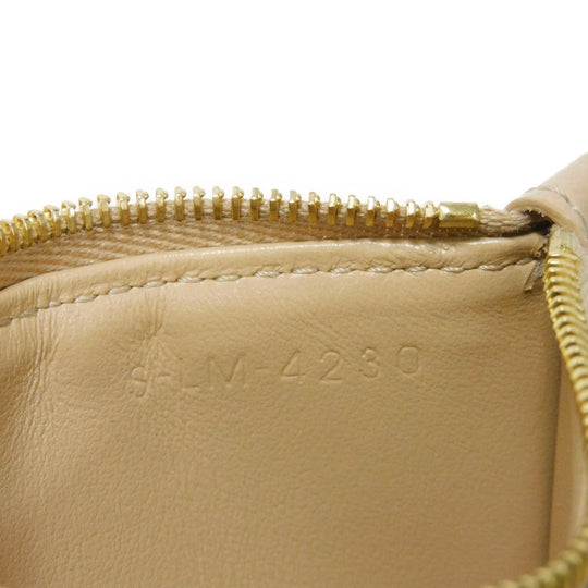 CELINE Coin case 10B683BEL.03ND Grained calfskin (embossed) nude New logo Compact zipped card holder