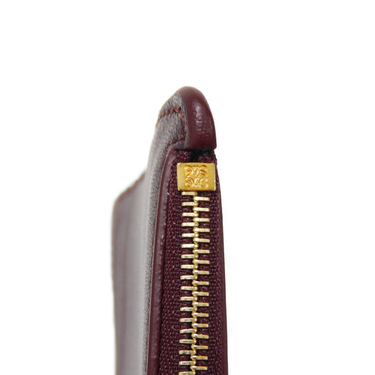 LOEWE Coin case CEM1Z40X02 shiny napa calf Burgundy logo Knot Coin Card Holder