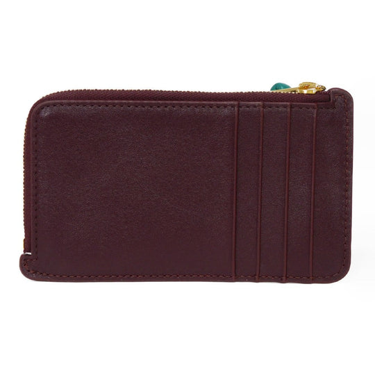 LOEWE Coin case CEM1Z40X02 shiny napa calf Burgundy logo Knot Coin Card Holder