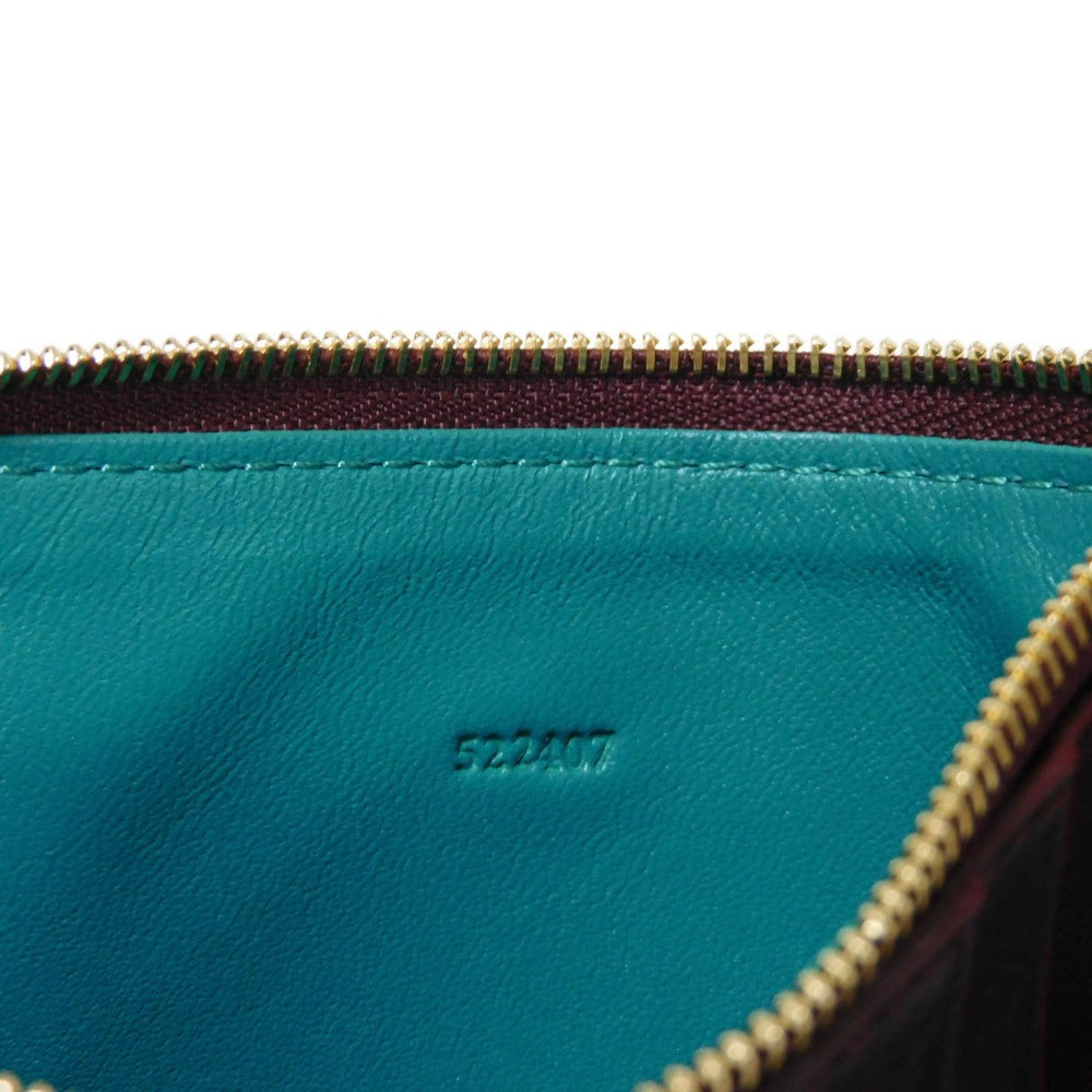 LOEWE Coin case CEM1Z40X02 shiny napa calf Burgundy logo Knot Coin Card Holder
