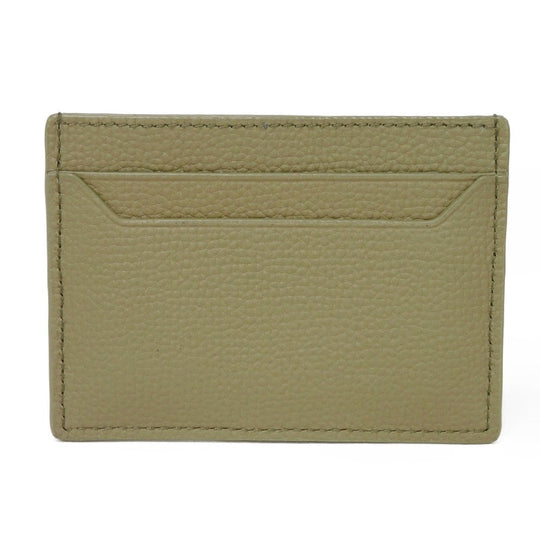 LOEWE Card Case C821075X01 pebble grain calf Artichoke Green Anagram Plain Cardholder