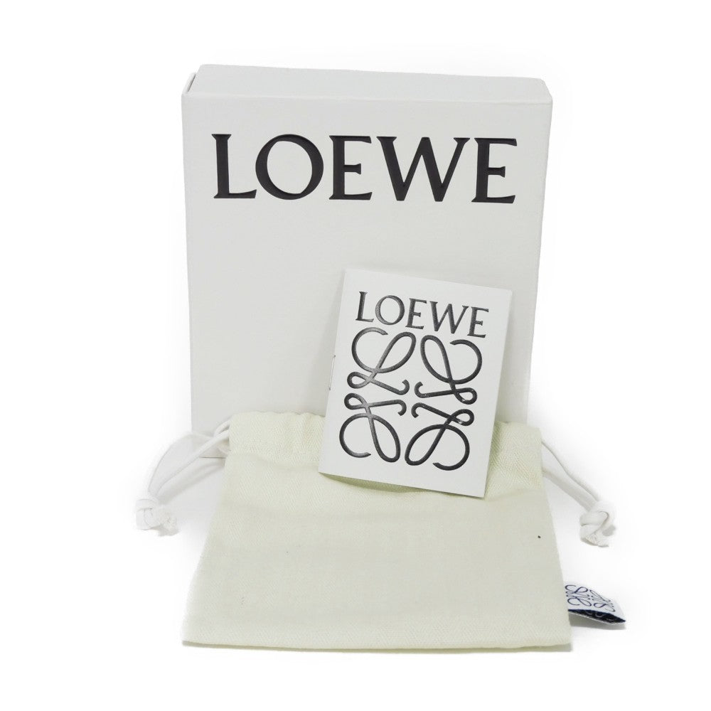 LOEWE Card Case C821075X01 pebble grain calf Artichoke Green Anagram Plain Cardholder