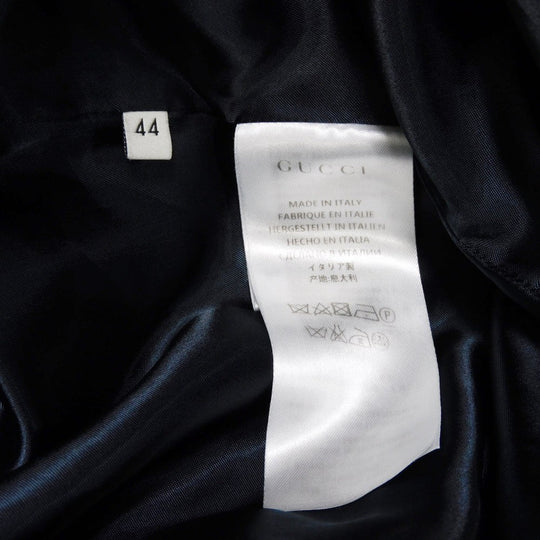 GUCCI Blouson 417576 Z419B Rayon Navy Bee & Star Bomber Jacket 44