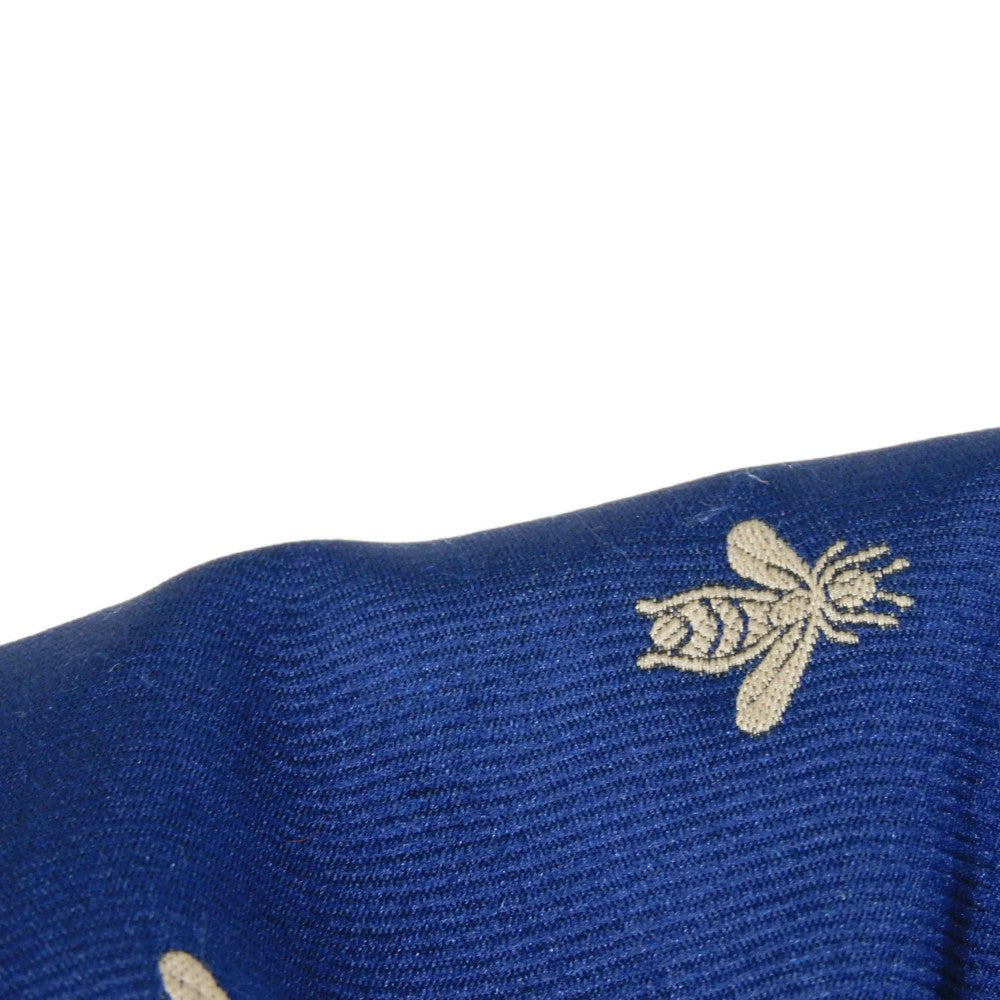 GUCCI Blouson 417576 Z419B Rayon Navy Bee & Star Bomber Jacket 44