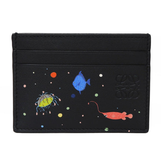 LOEWE Card Case C643322X33 napa calf black anagram Deep Sea Plane Card Holder