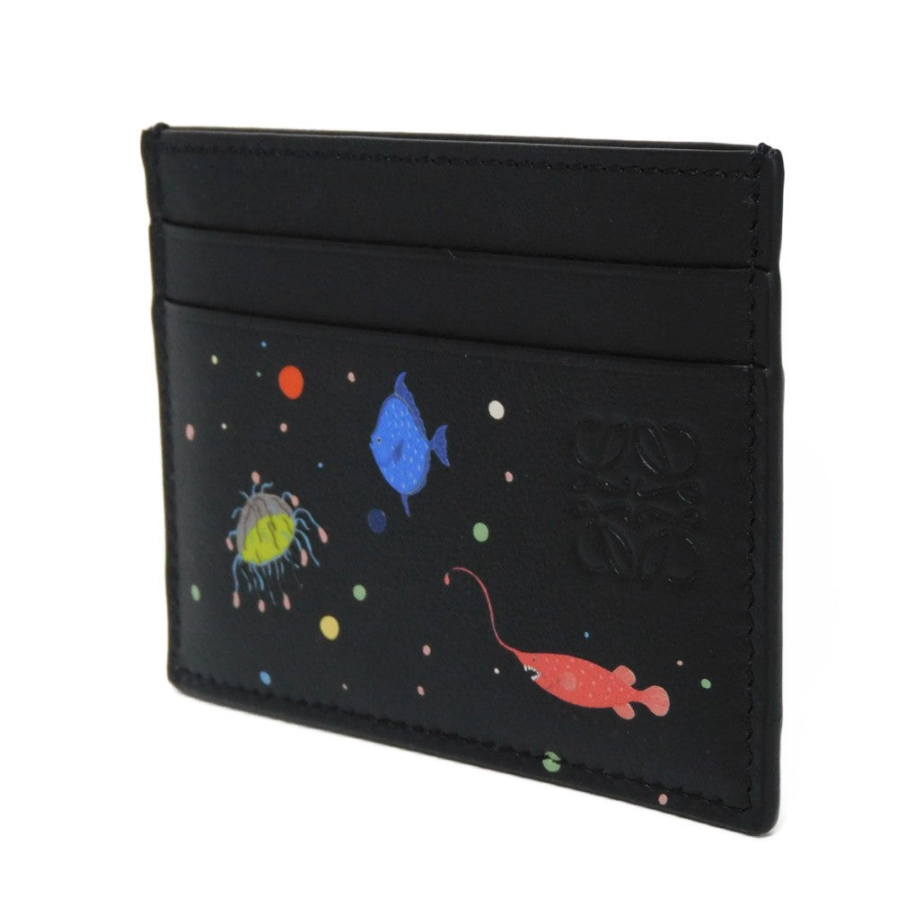 LOEWE Card Case C643322X33 napa calf black anagram Deep Sea Plane Card Holder
