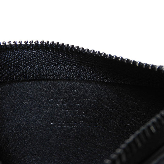 LOUIS VUITTON Coin case M81031 Grain leather (embossed) Noir LV Aerogram Card Key case Key holder Pochette Cle