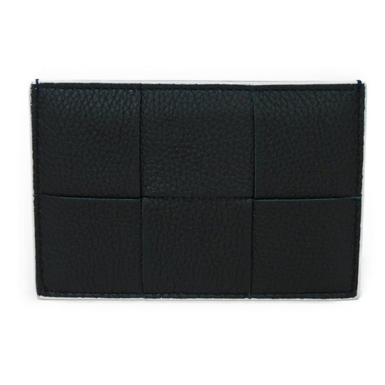 BOTTEGAVENETA Card Case 748052 VCP13 3039 Grained calfskin (embossed) Inkwell x Glacier Trim Maxi INTRECCIATO Cassette Credit Card Holder