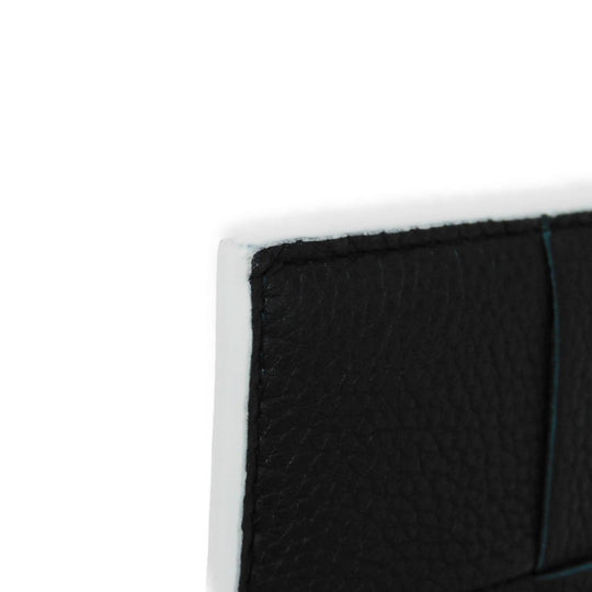 BOTTEGAVENETA Card Case 748052 VCP13 3039 Grained calfskin (embossed) Inkwell x Glacier Trim Maxi INTRECCIATO Cassette Credit Card Holder