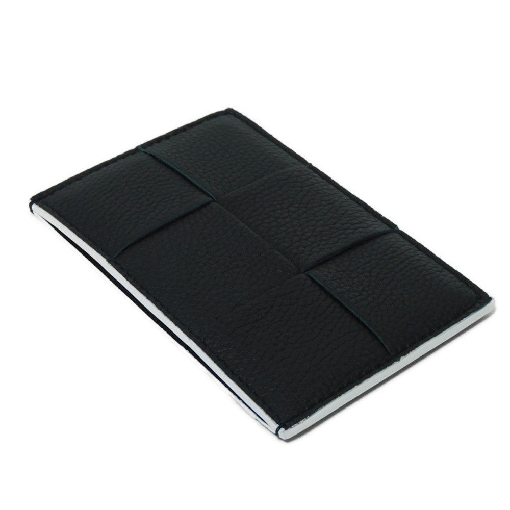 BOTTEGAVENETA Card Case 748052 VCP13 3039 Grained calfskin (embossed) Inkwell x Glacier Trim Maxi INTRECCIATO Cassette Credit Card Holder