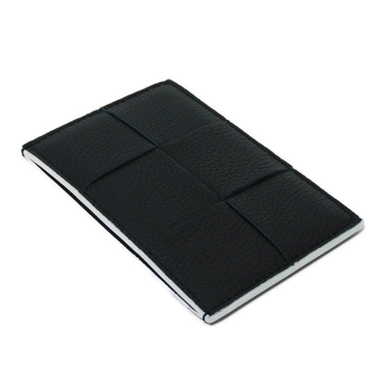 BOTTEGAVENETA Card Case 748052 VCP13 3039 Grained calfskin (embossed) Inkwell x Glacier Trim Maxi INTRECCIATO Cassette Credit Card Holder