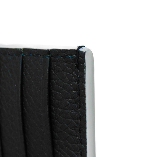 BOTTEGAVENETA Card Case 748052 VCP13 3039 Grained calfskin (embossed) Inkwell x Glacier Trim Maxi INTRECCIATO Cassette Credit Card Holder