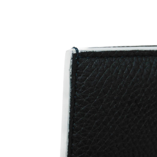 BOTTEGAVENETA Card Case 748052 VCP13 3039 Grained calfskin (embossed) Inkwell x Glacier Trim Maxi INTRECCIATO Cassette Credit Card Holder