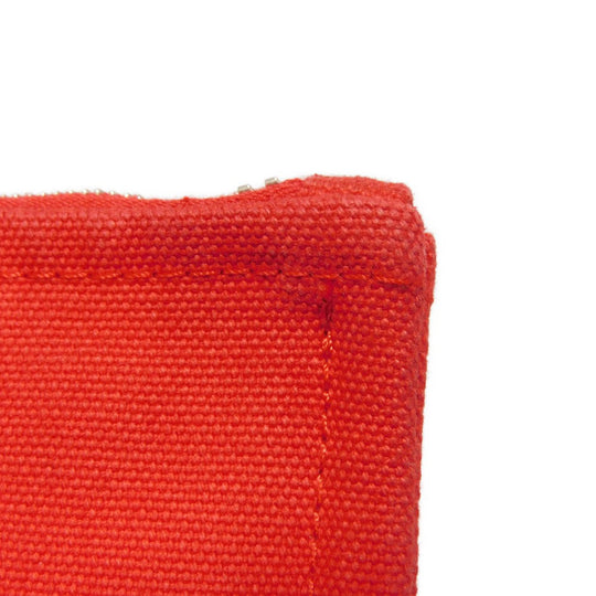 HERMES Clutch bag cotton Rouge viv Studs Velocipedist GM