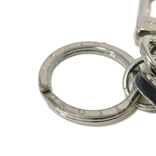 LOUIS VUITTON key ring M67224 Damier graphite canvas x calf leather x metal Noir Damier Graphite Keyring Leather Rope