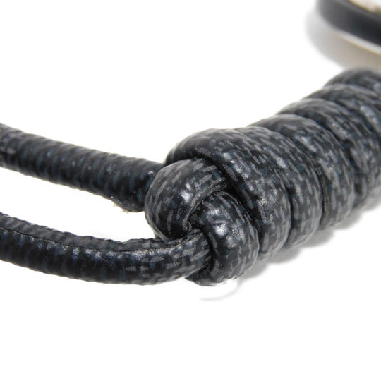 LOUIS VUITTON key ring M67224 Damier graphite canvas x calf leather x metal Noir Damier Graphite Keyring Leather Rope