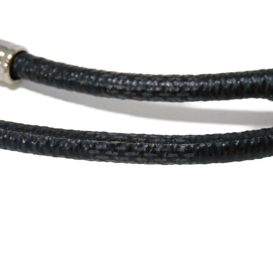 LOUIS VUITTON key ring M67224 Damier graphite canvas x calf leather x metal Noir Damier Graphite Keyring Leather Rope