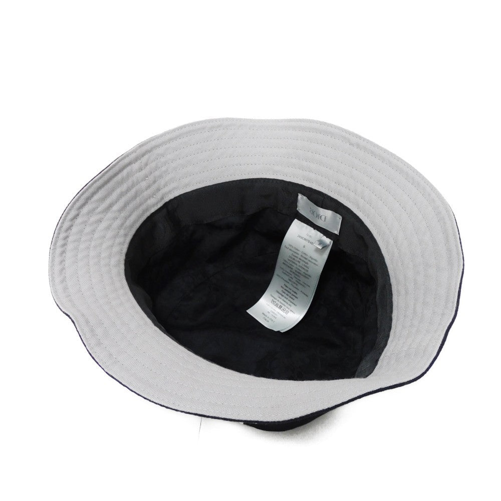 Dior hat 243C907E4511 cotton black logo applique Couture Bucket Hat