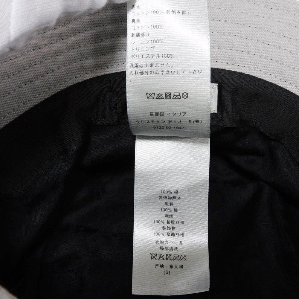Dior hat 243C907E4511 cotton black logo applique Couture Bucket Hat