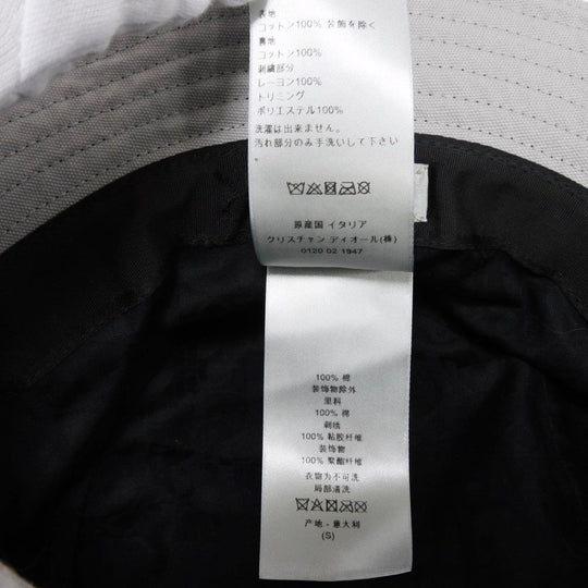 Dior hat 243C907E4511 cotton black logo applique Couture Bucket Hat
