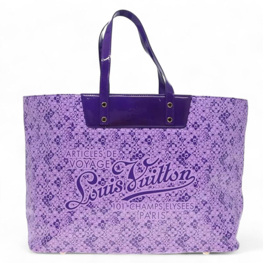 Louis Vuitton Cosmic Blossom GM Tote Bag Purple M93165 Enamel Women's Handbag