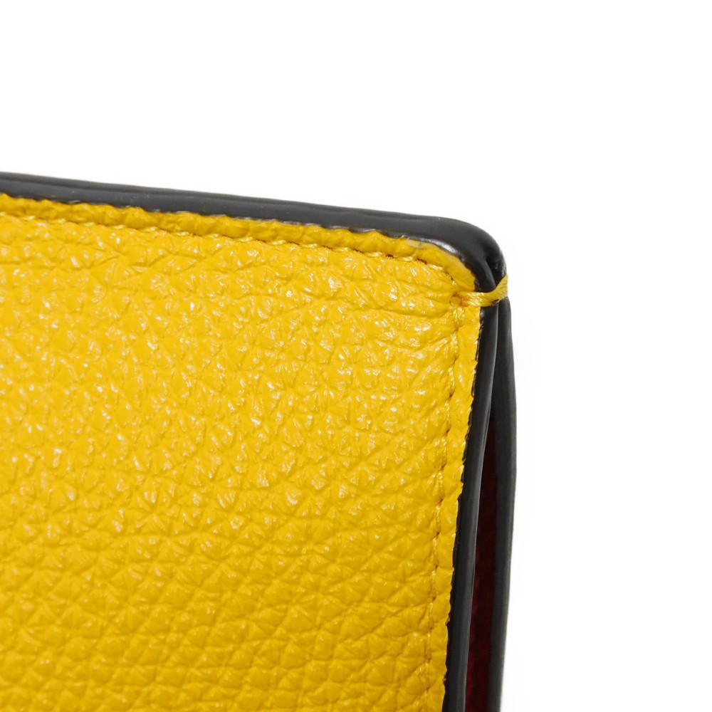 FENDI Shoulder Bag 7AS120 E1C  F1H8N Calf leather (embossed) Blue x Yellow x Red FF logo F is forever phone holder