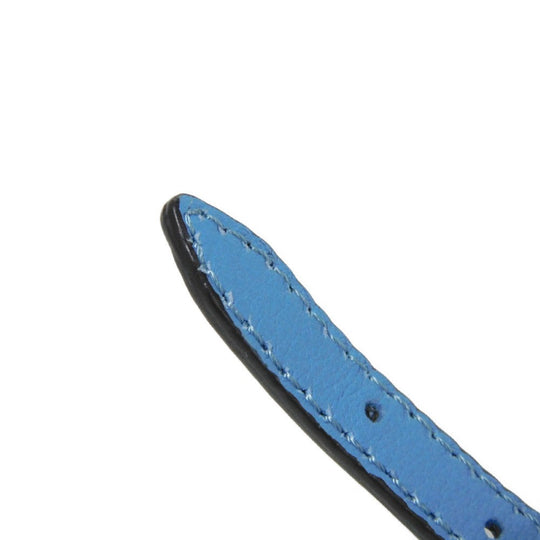 FENDI bracelet Calf leather Light blue logo engraving Bracelet Bijou Pearl