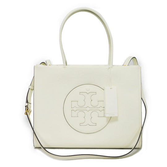 Tory Burch Tote Bag 145612 Bio Leather Warm White Double T logo Ella Bio Small Tote