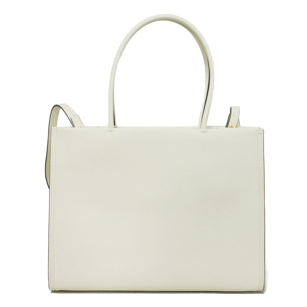 Tory Burch Tote Bag 145612 Bio Leather Warm White Double T logo Ella Bio Small Tote